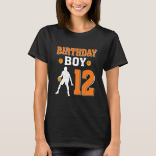 T-shirt 12 Ans 12e anniversaire Boy Basketball Party