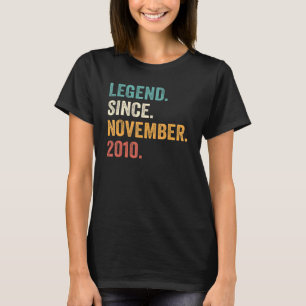 T-shirt 12 ans 12e Anniversaire Garçons Légende depuis nov