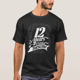 T-shirt 12 Ans 12e Anniversaire Vintage Être génial M