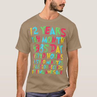 T-shirt 12 Ans 144 Mois D'Être Impressionnant 12e Annivers