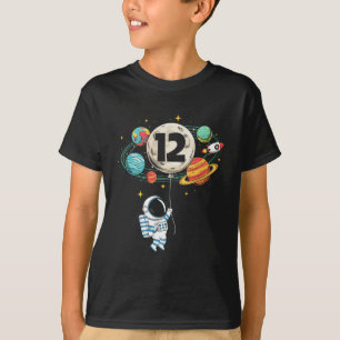 T-shirt 12 ans Anniversaire Boy Astronaut Espace 12e Bir