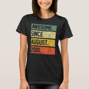 T-shirt 12 Ans Awesome Depuis Août 2010 12e Naissance
