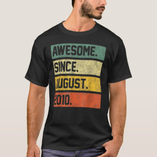 T-shirt 12 Ans Awesome Depuis Août 2010 12e Naissance