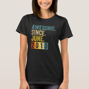 T-shirt 12 Ans Awesome depuis Juin 2010 12e Anniversaire