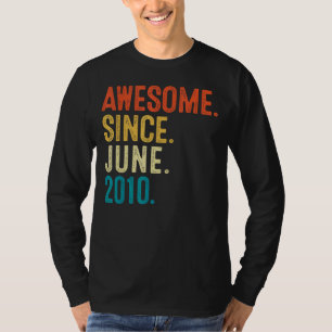 T-shirt 12 Ans Awesome depuis Juin 2010 12e Anniversaire