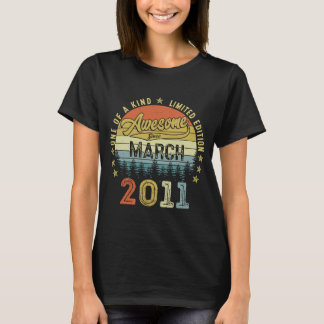 T-shirt 12 Ans Awesome Depuis Mars 2011 12e anniversaire