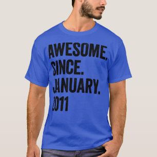 T-shirt 12 ans d'émerveillement depuis Janvier 2011 12e an