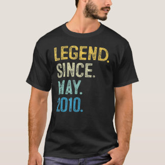 T-shirt 12 Ans Légende depuis Juillet 2010 12e Anniversair