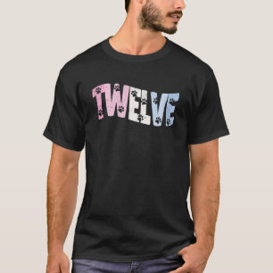 T-shirt 12 ans mignonne chien paw Anniversaire fille 12ème