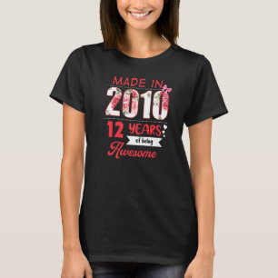 T-shirt 12 ans Vintage 2010 12e anniversaire