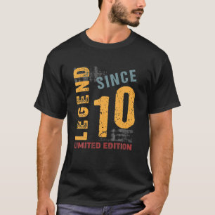 T-shirt 12 Ans Vintage 2010 12E Anniversaire Décoration