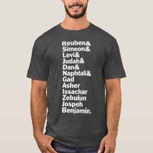 T-shirt 12 Douze tribus d'Israël hébreu israélite