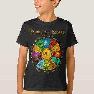 T-shirt 12 Douze Tribus D'Israël Hébreu Juif Israélite