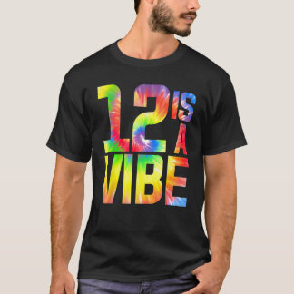 T-shirt 12 est un Vibe Tie teinture 12 ans Anniversaire Ga