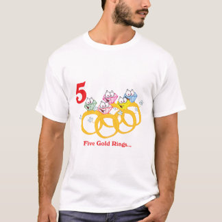 T-shirt 12 jours cinq anneaux d'or