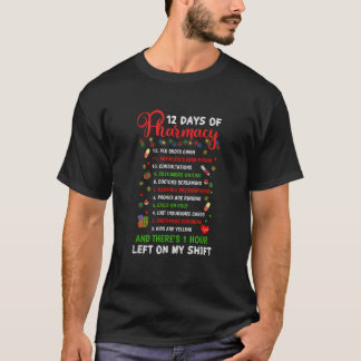 T-shirt 12 Jours de Pharmacie Funny Christmas Pharmacist T