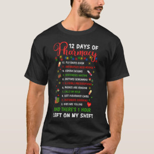 T-shirt 12 Jours de Pharmacie Funny Christmas Pharmacist T