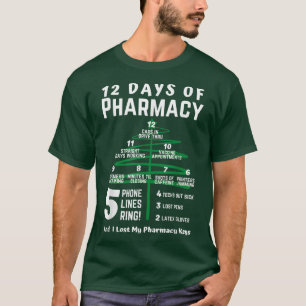 T-shirt 12 jours de pharmacie, pharmacie de noël, pharmaci