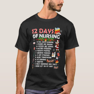 T-shirt 12 Jours De Stethoscope D'infirmière Rn & Lpn Infi
