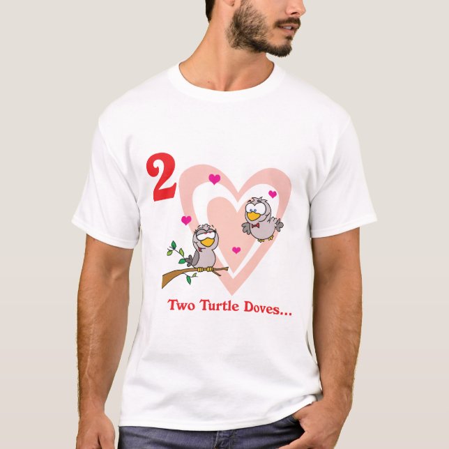 T-shirt 12 jours deux tourterelles (Devant)