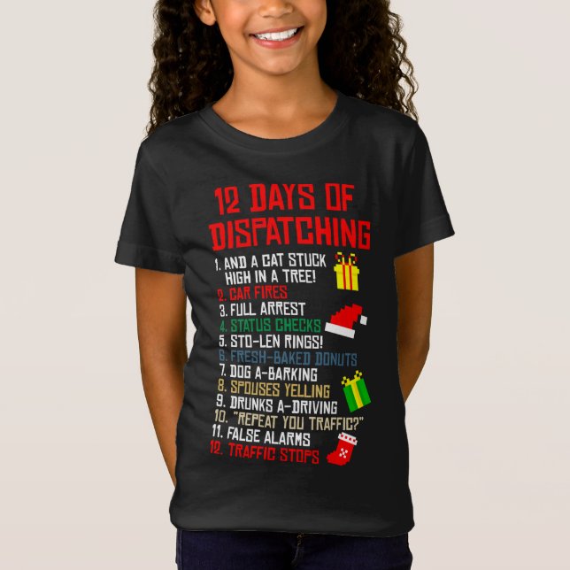 T-Shirt 12 Jours D'Expédition Du Pajama De Noël (Devant)