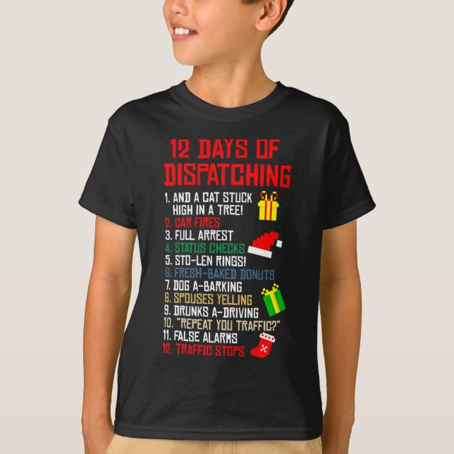 T-shirt 12 Jours D'Expédition Du Pajama De Noël (Devant)
