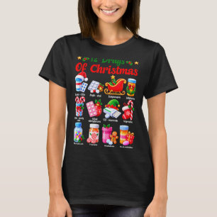T-shirt 12 médicaments de Noël techniciens en pharmacie ph