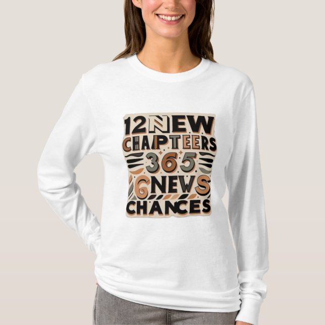 T-shirt 12 Nouveaux chapitres, 365 Nouvelles Chances femme (Devant)