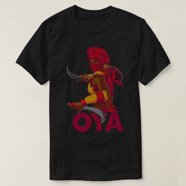 T-shirt 12 Orisha Oya Yoruba Déesse Africaine Dieux Africa (Design devant)