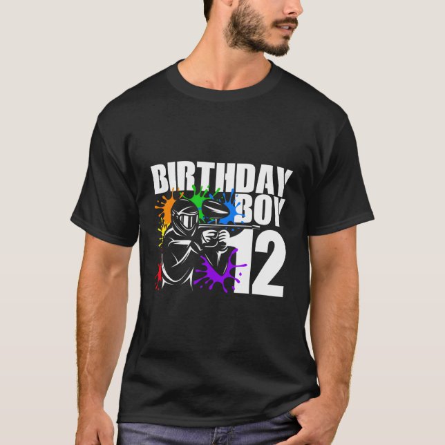 T-shirt 12 Paintball Py 12E Pour (Devant)