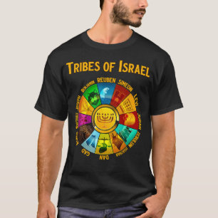 T-shirt 12 Tribus d'Israël Bible hébraïque Israélite Juif