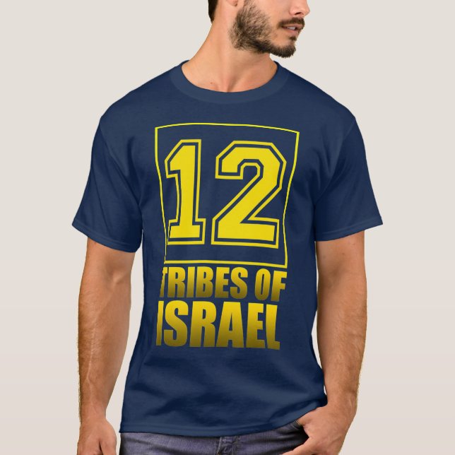 T-shirt 12 Tribus d'Israël Hébreu Israélite Tribe de (Devant)