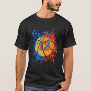 T-shirt 12 Years Old 12 Birthday Basketball Poison For Boy
