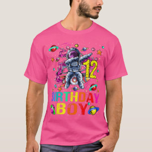 T-shirt 12 Years Old Boy Astronaut 12th Birthday Boy Space