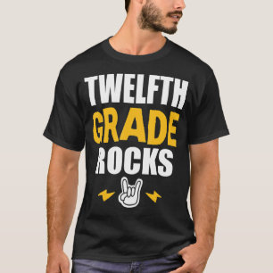 T-shirt 12e année Rocks Retour à l'école Musique enseignan