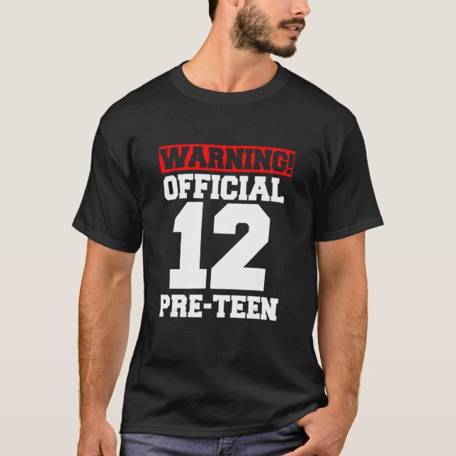 T-shirt 12e anniversaire Amusant Pré-Ado 12 ans (Devant)