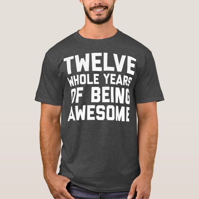 T-shirt 12e anniversaire Cadeau Âge 12 ans Garçon Fils (Devant)