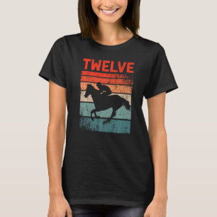 T-shirt 12e Anniversaire Cheval Ventilateur 12 Anniversair