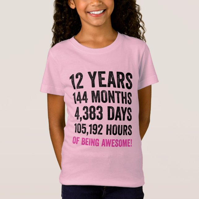T-Shirt 12e anniversaire // Compte à rebours pour l'annive (Devant)