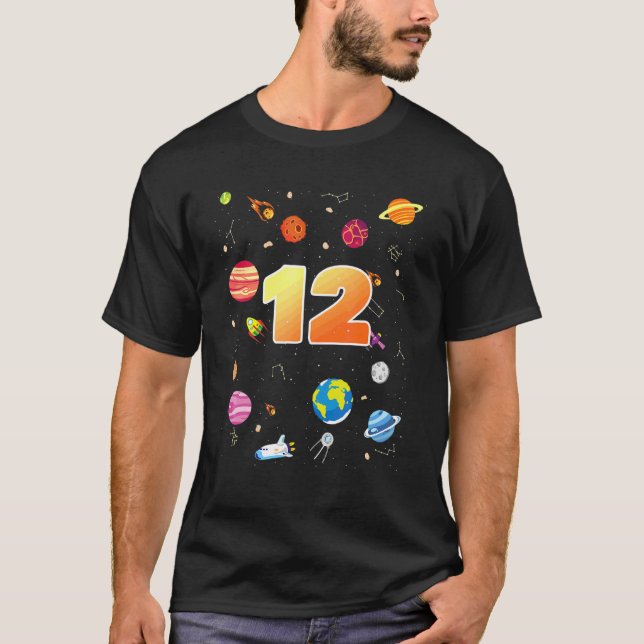 T-shirt 12e Anniversaire Espace 12 ans Anniversaire (Devant)