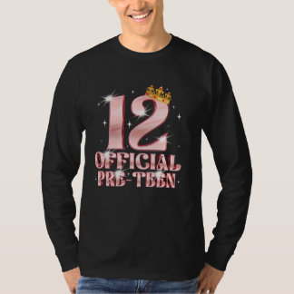 T-shirt 12e anniversaire filles 12 ans PRE-ADO officiel