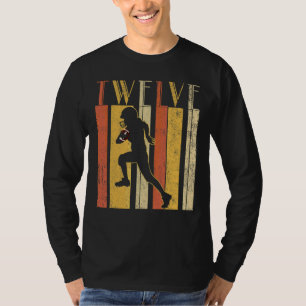 T-shirt 12e Anniversaire Football Sport Boys Retro Né en 2