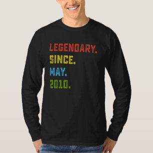 T-shirt 12e anniversaire Légendaire depuis mai 2010 12 ans