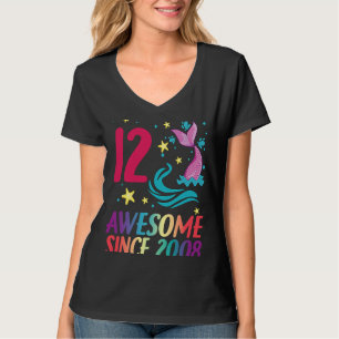 T-shirt 12e anniversaire Mermaid Anniversaire Fille