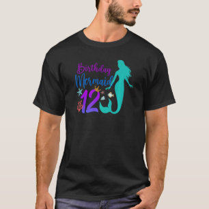 T-shirt 12e anniversaire Mermaid Ocean 12 ans Bd magique