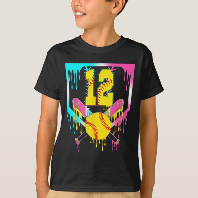 T-shirt 12e anniversaire Softll Home Plate Drip Glace 12 A (Devant)
