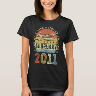T-shirt 12e anniversaire stupéfiant depuis février 2011 12