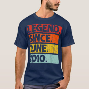T-shirt 12e Birthday Toxits Legend Since June 2010 12 Year