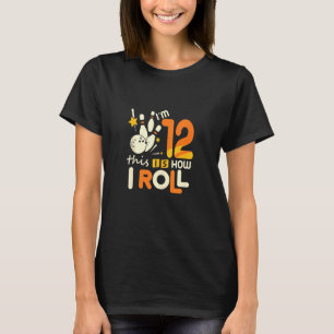 T-shirt 12ème Anniversaire Chemise de Bowling Je suis 12 D