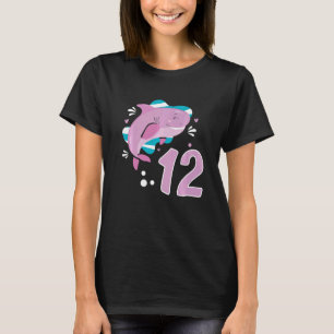 T-shirt 12th Birthday Girls Shark 12 years Old Ocean Shark